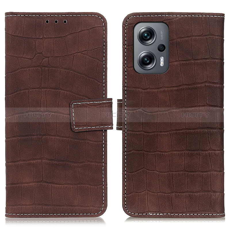 Coque Portefeuille Livre Cuir Etui Clapet K07Z pour Xiaomi Redmi Note 11T Pro+ Plus 5G Marron Plus