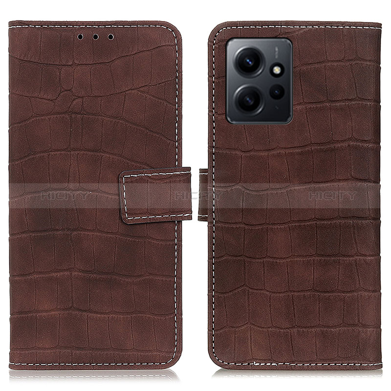 Coque Portefeuille Livre Cuir Etui Clapet K07Z pour Xiaomi Redmi Note 12 4G Marron Plus