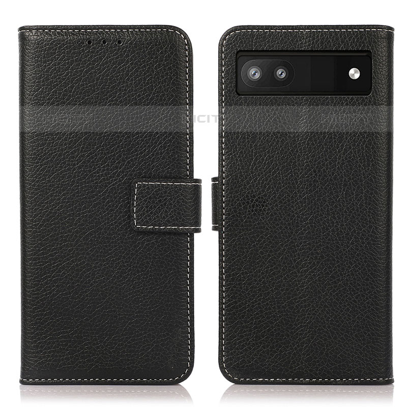 Coque Portefeuille Livre Cuir Etui Clapet K08Z pour Google Pixel 6a 5G Noir Plus