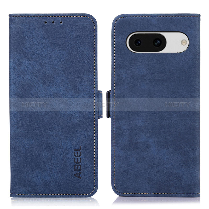 Coque Portefeuille Livre Cuir Etui Clapet K08Z pour Google Pixel 8a 5G Bleu Plus