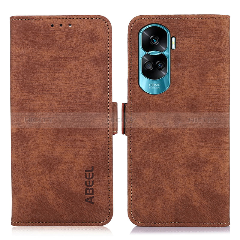 Coque Portefeuille Livre Cuir Etui Clapet K08Z pour Huawei Honor 90 Lite 5G Marron Plus