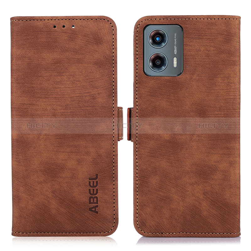 Coque Portefeuille Livre Cuir Etui Clapet K08Z pour Motorola Moto G 5G (2023) Marron Plus