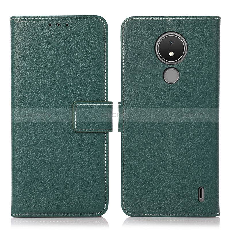 Coque Portefeuille Livre Cuir Etui Clapet K08Z pour Nokia C21 Vert Plus