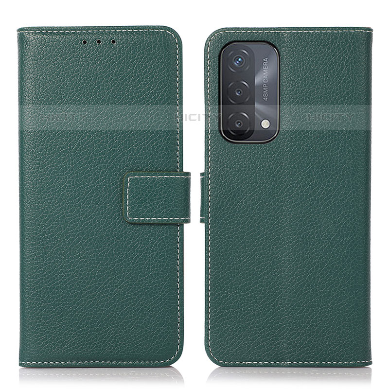 Coque Portefeuille Livre Cuir Etui Clapet K08Z pour OnePlus Nord N200 5G Vert Plus