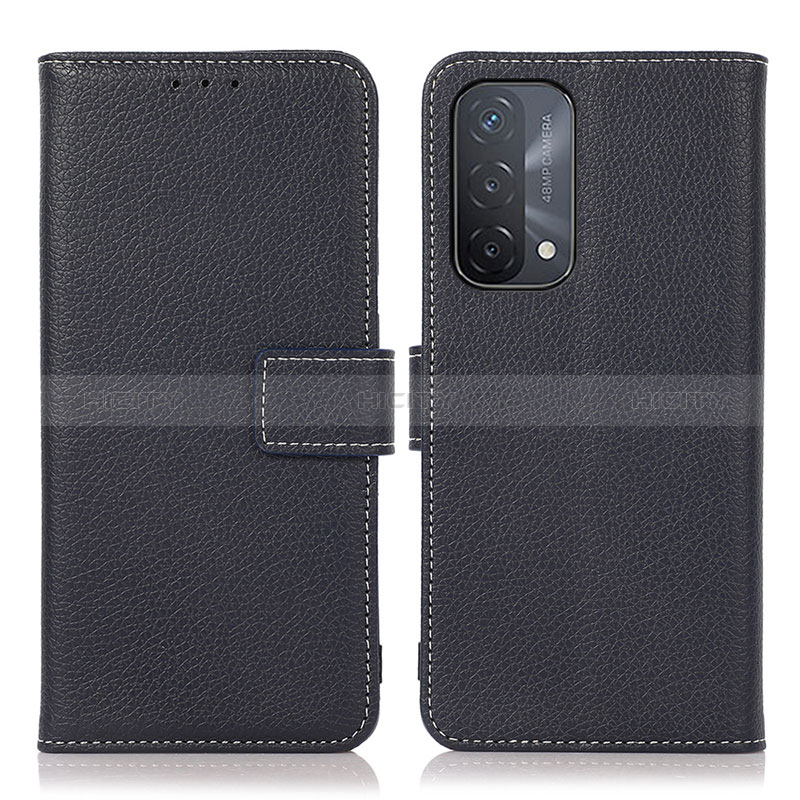 Coque Portefeuille Livre Cuir Etui Clapet K08Z pour Oppo A54 5G Bleu Royal Plus