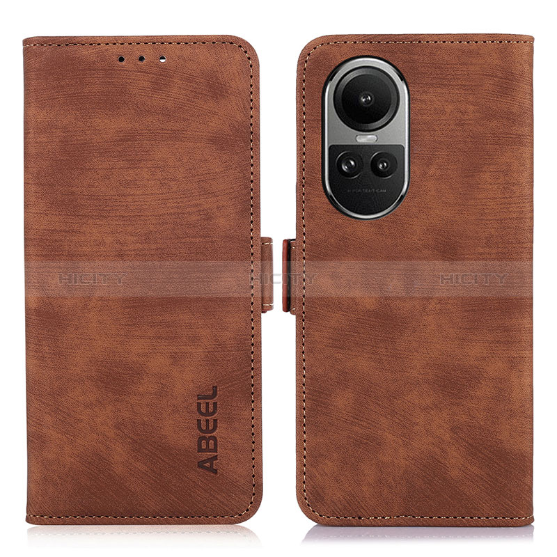 Coque Portefeuille Livre Cuir Etui Clapet K08Z pour Oppo Reno10 5G Marron Plus