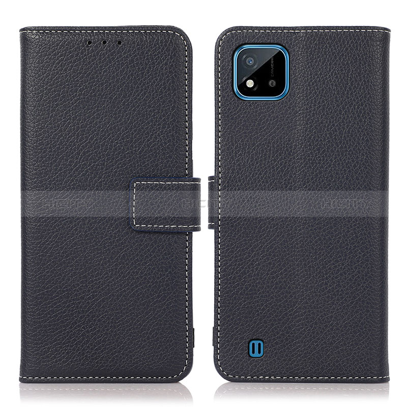 Coque Portefeuille Livre Cuir Etui Clapet K08Z pour Realme C11 (2021) Bleu Royal Plus