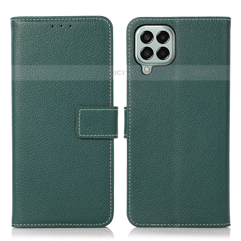 Coque Portefeuille Livre Cuir Etui Clapet K08Z pour Samsung Galaxy M33 5G Vert Plus