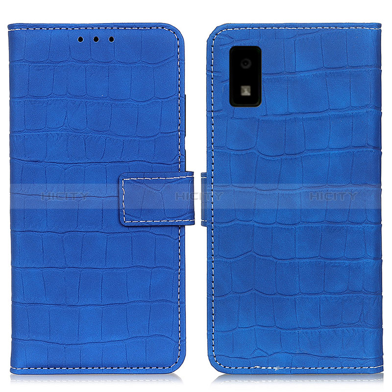 Coque Portefeuille Livre Cuir Etui Clapet K08Z pour Sharp Aquos wish Bleu Plus