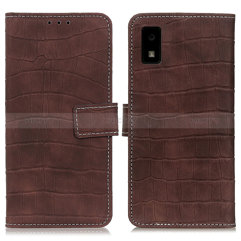 Coque Portefeuille Livre Cuir Etui Clapet K08Z pour Sharp Aquos wish2 Marron Plus