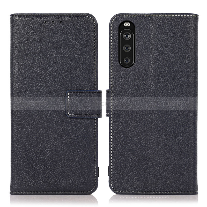 Coque Portefeuille Livre Cuir Etui Clapet K08Z pour Sony Xperia 10 III Bleu Royal Plus