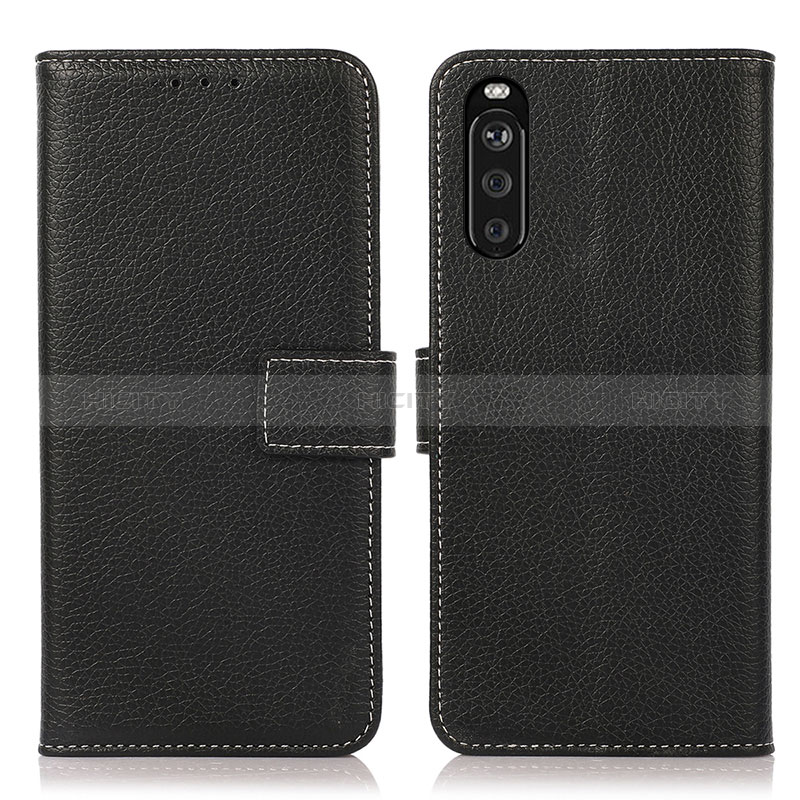 Coque Portefeuille Livre Cuir Etui Clapet K08Z pour Sony Xperia 10 III SOG04 Noir Plus