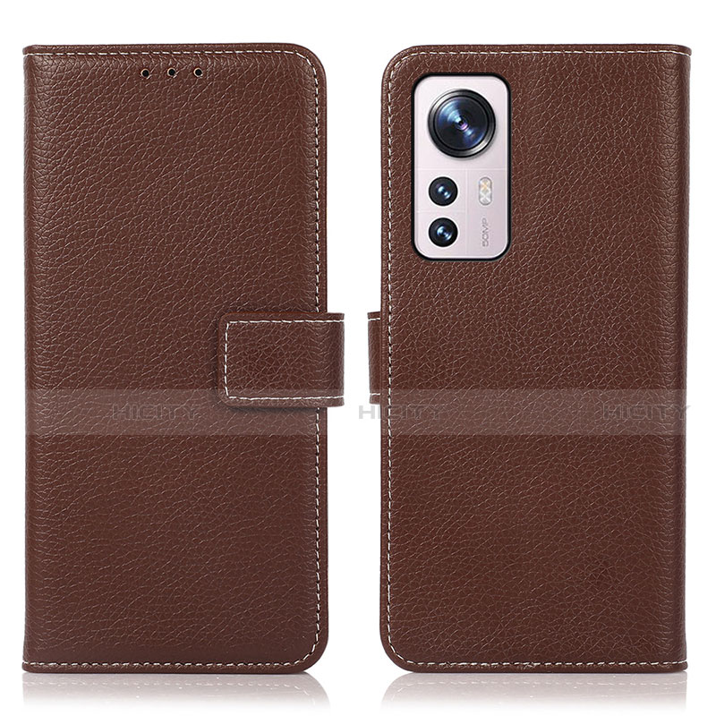 Coque Portefeuille Livre Cuir Etui Clapet K08Z pour Xiaomi Mi 12 5G Marron Plus