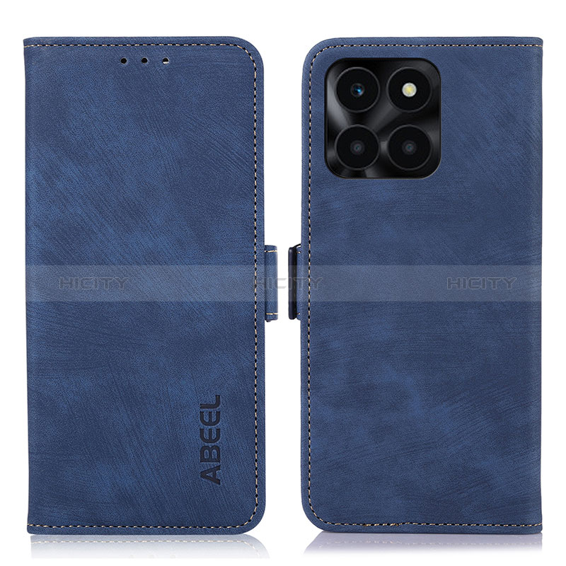 Coque Portefeuille Livre Cuir Etui Clapet K09Z pour Huawei Honor X6a Bleu Plus