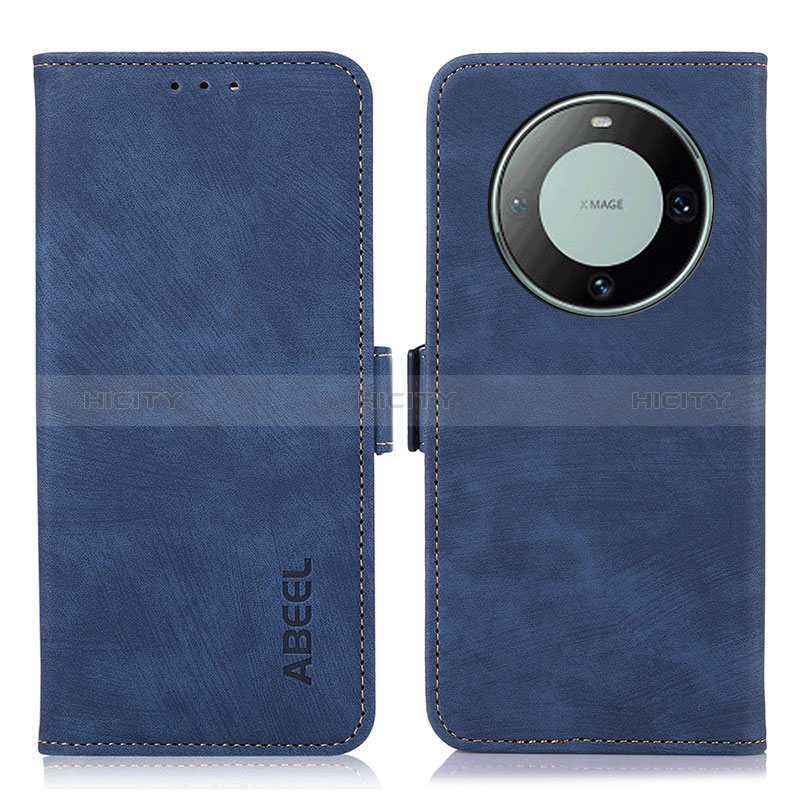 Coque Portefeuille Livre Cuir Etui Clapet K09Z pour Huawei Mate 60 Pro Bleu Plus