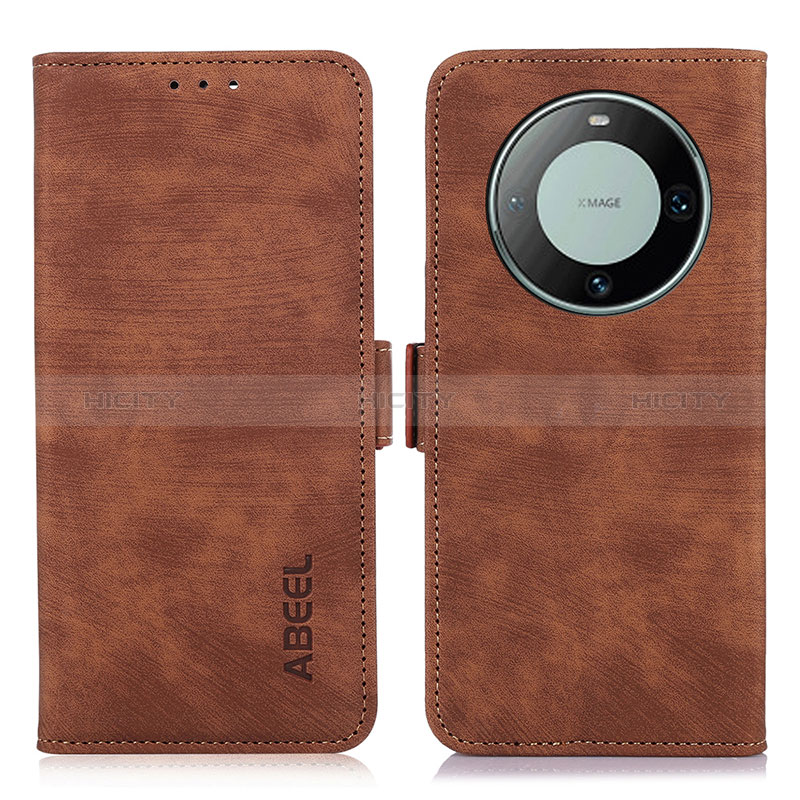 Coque Portefeuille Livre Cuir Etui Clapet K09Z pour Huawei Mate 60 Pro Marron Plus