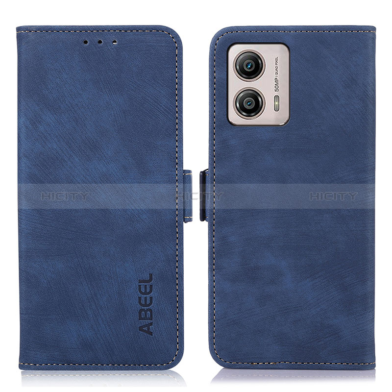 Coque Portefeuille Livre Cuir Etui Clapet K09Z pour Motorola Moto G53 5G Bleu Plus