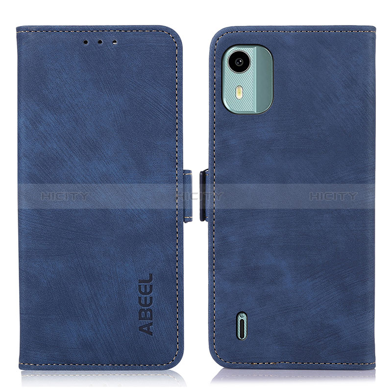 Coque Portefeuille Livre Cuir Etui Clapet K09Z pour Nokia C12 Bleu Plus