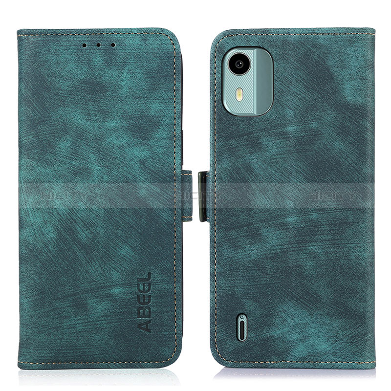 Coque Portefeuille Livre Cuir Etui Clapet K09Z pour Nokia C12 Pro Vert Plus