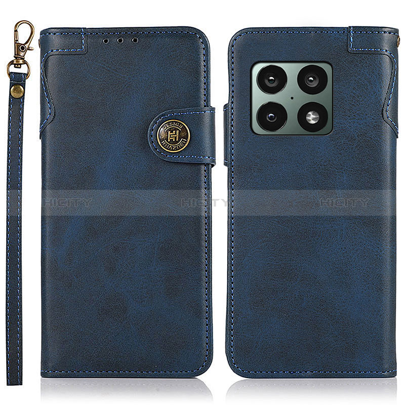 Coque Portefeuille Livre Cuir Etui Clapet K09Z pour OnePlus 10 Pro 5G Bleu Plus