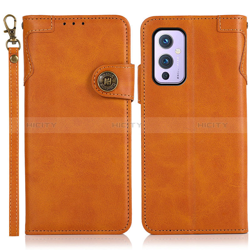 Coque Portefeuille Livre Cuir Etui Clapet K09Z pour OnePlus 9 5G Marron Plus