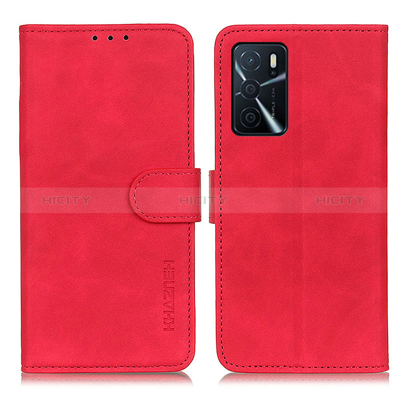 Coque Portefeuille Livre Cuir Etui Clapet K09Z pour Oppo A16 Rouge Plus