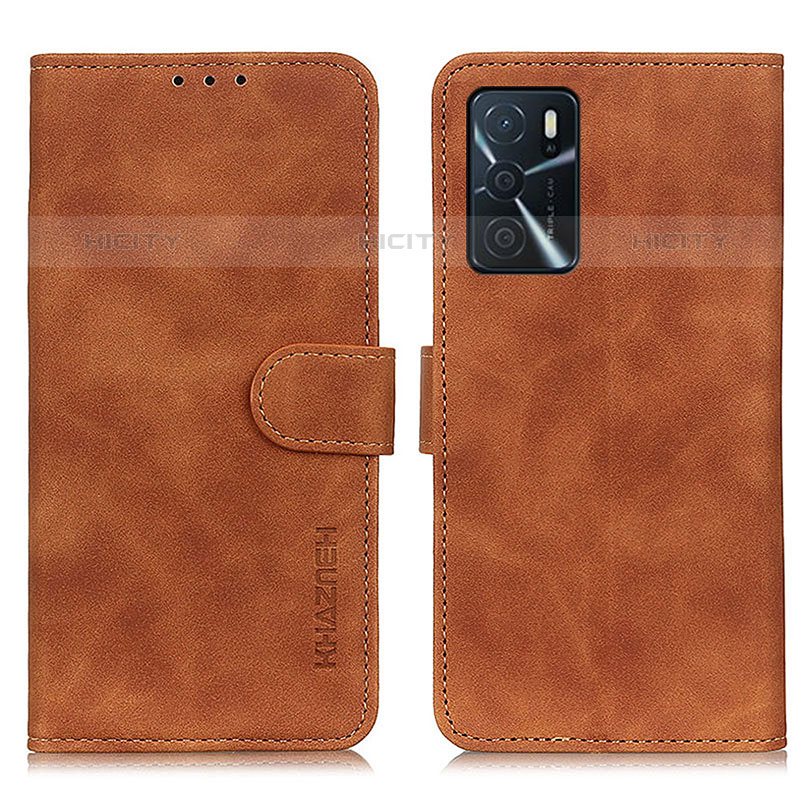 Coque Portefeuille Livre Cuir Etui Clapet K09Z pour Oppo A16s Marron Plus