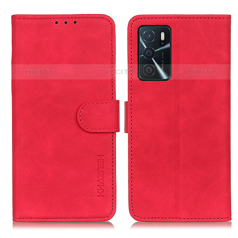 Coque Portefeuille Livre Cuir Etui Clapet K09Z pour Oppo A16s Rouge Plus