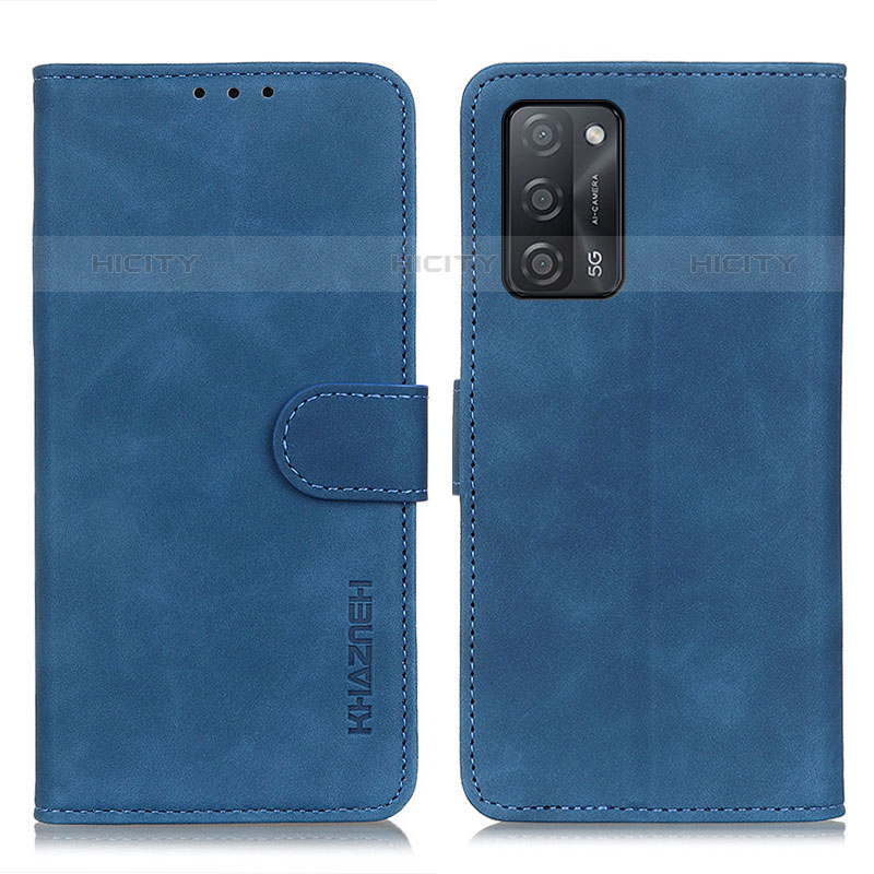 Coque Portefeuille Livre Cuir Etui Clapet K09Z pour Oppo A53s 5G Bleu Plus