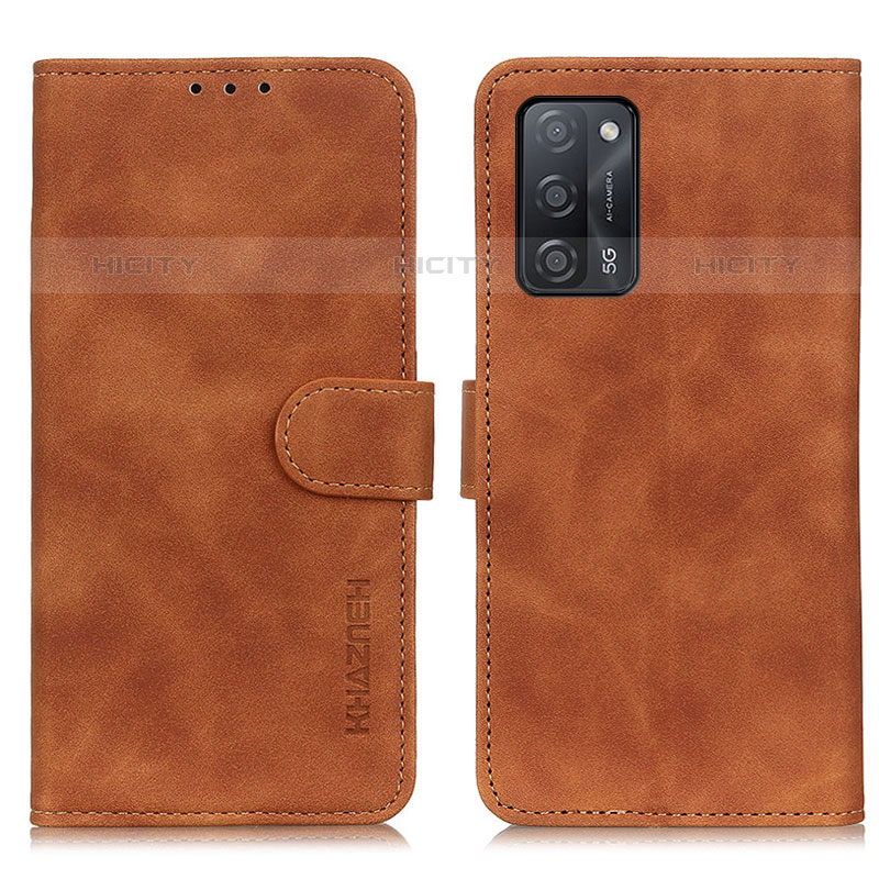 Coque Portefeuille Livre Cuir Etui Clapet K09Z pour Oppo A53s 5G Marron Plus