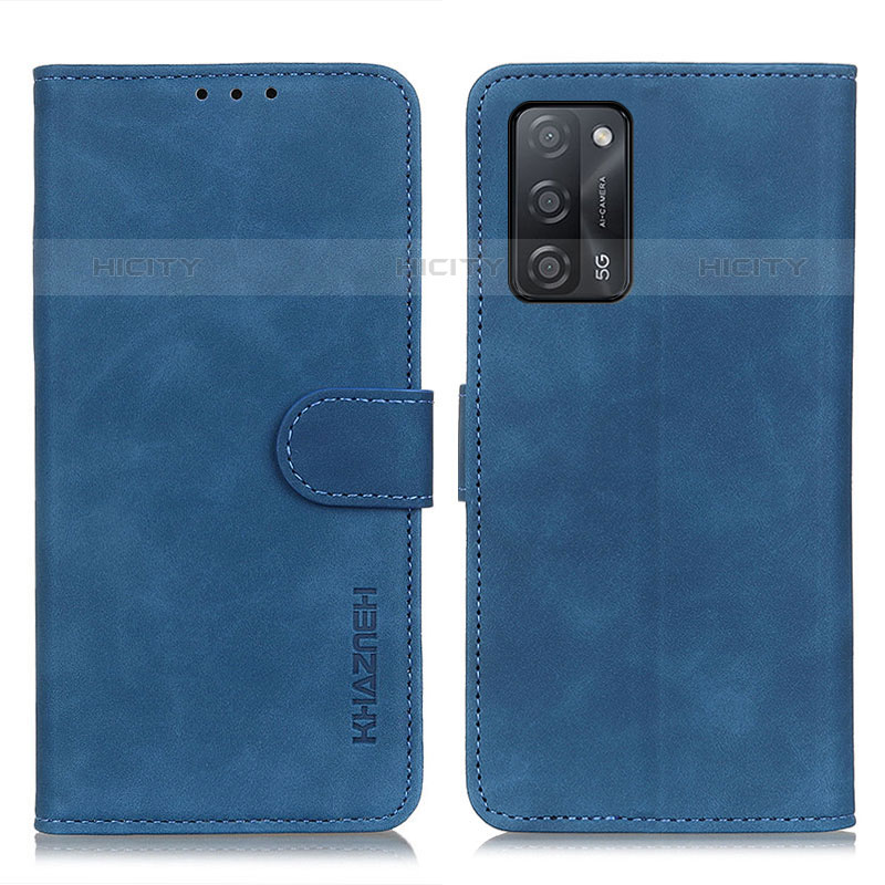 Coque Portefeuille Livre Cuir Etui Clapet K09Z pour Oppo A55 5G Bleu Plus