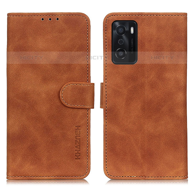 Coque Portefeuille Livre Cuir Etui Clapet K09Z pour Oppo A55S 5G Marron Plus