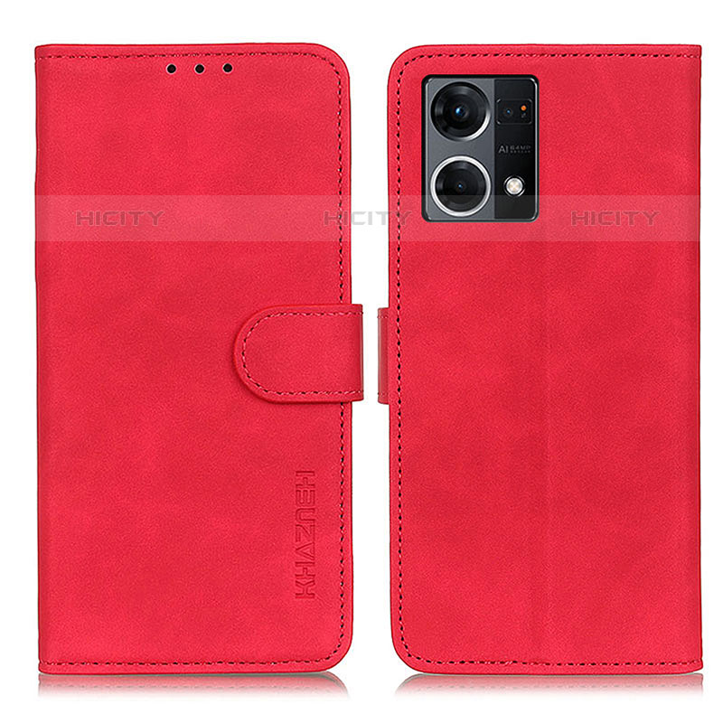 Coque Portefeuille Livre Cuir Etui Clapet K09Z pour Oppo F21s Pro 4G Rouge Plus