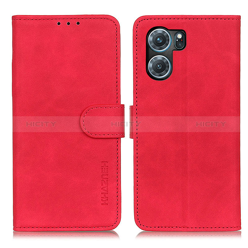 Coque Portefeuille Livre Cuir Etui Clapet K09Z pour Oppo K10 5G Rouge Plus