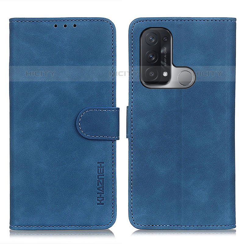 Coque Portefeuille Livre Cuir Etui Clapet K09Z pour Oppo Reno5 A Bleu Plus