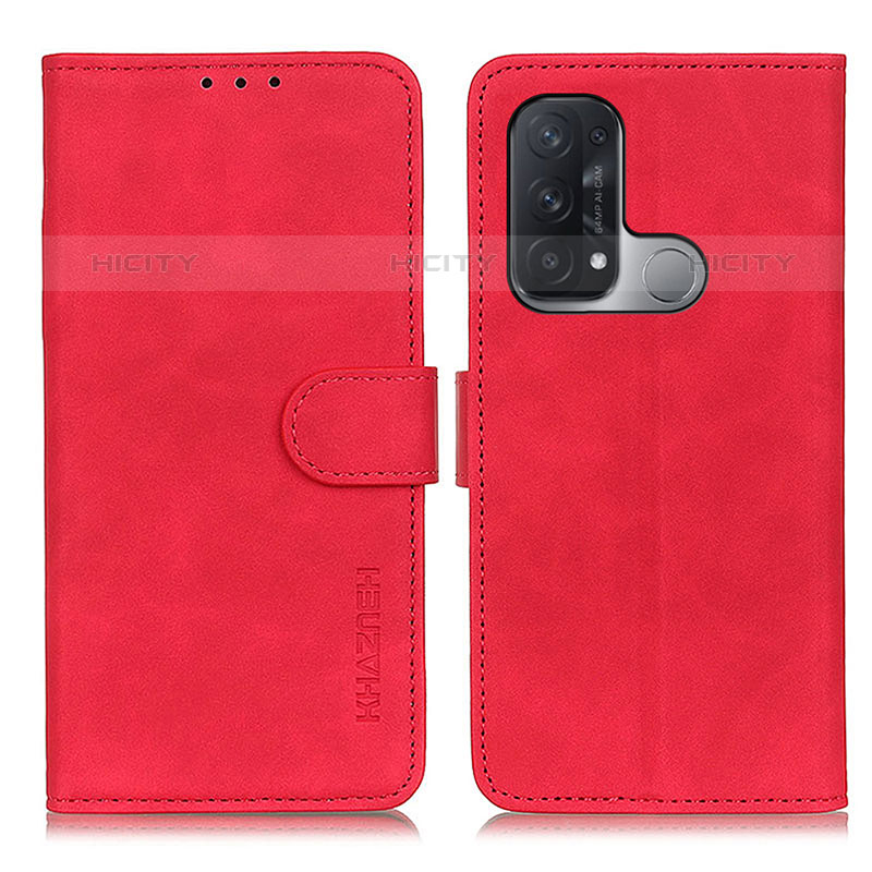 Coque Portefeuille Livre Cuir Etui Clapet K09Z pour Oppo Reno5 A Rouge Plus