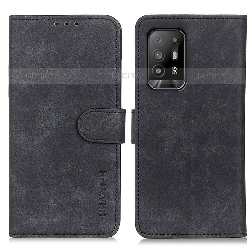 Coque Portefeuille Livre Cuir Etui Clapet K09Z pour Oppo Reno5 Z 5G Noir Plus