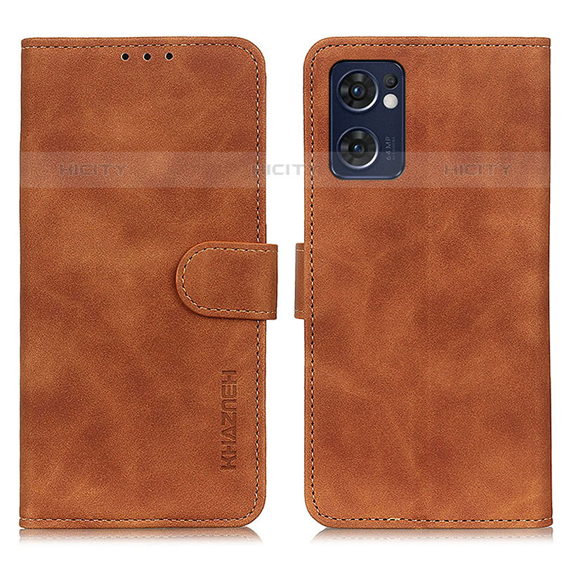 Coque Portefeuille Livre Cuir Etui Clapet K09Z pour Oppo Reno7 5G Marron Plus