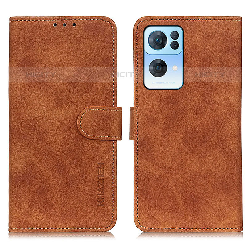 Coque Portefeuille Livre Cuir Etui Clapet K09Z pour Oppo Reno7 Pro 5G Marron Plus