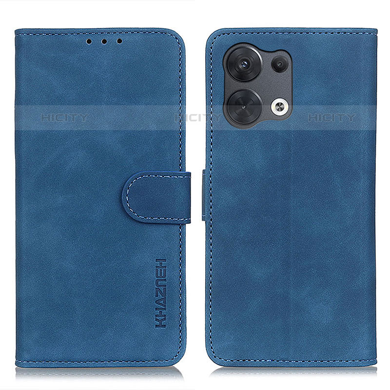 Coque Portefeuille Livre Cuir Etui Clapet K09Z pour Oppo Reno8 Pro 5G Bleu Plus