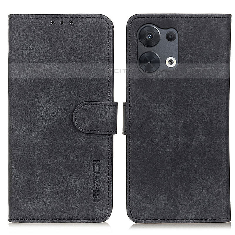 Coque Portefeuille Livre Cuir Etui Clapet K09Z pour Oppo Reno8 Pro 5G Noir Plus