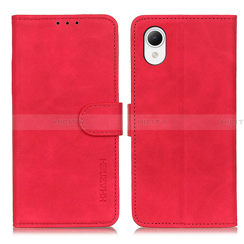 Coque Portefeuille Livre Cuir Etui Clapet K09Z pour Samsung Galaxy A23 5G SC-56C Rouge Plus