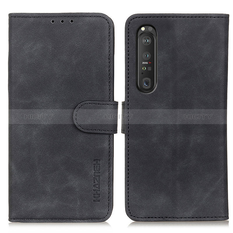 Coque Portefeuille Livre Cuir Etui Clapet K09Z pour Sony Xperia 1 III Noir Plus