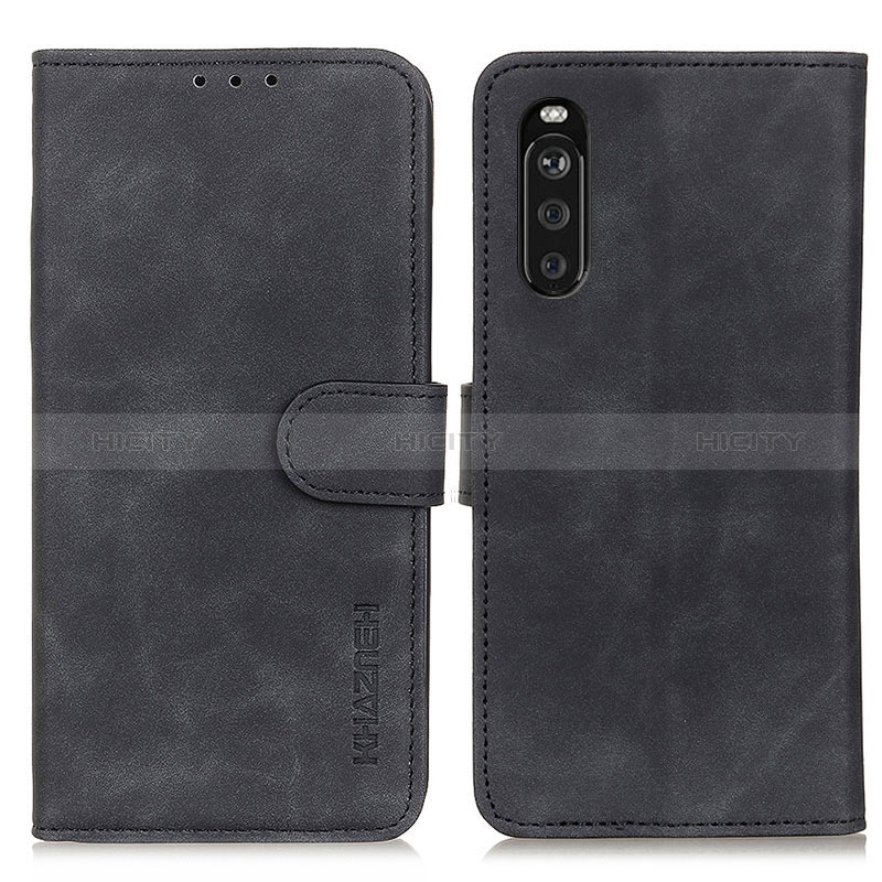 Coque Portefeuille Livre Cuir Etui Clapet K09Z pour Sony Xperia 10 III Noir Plus