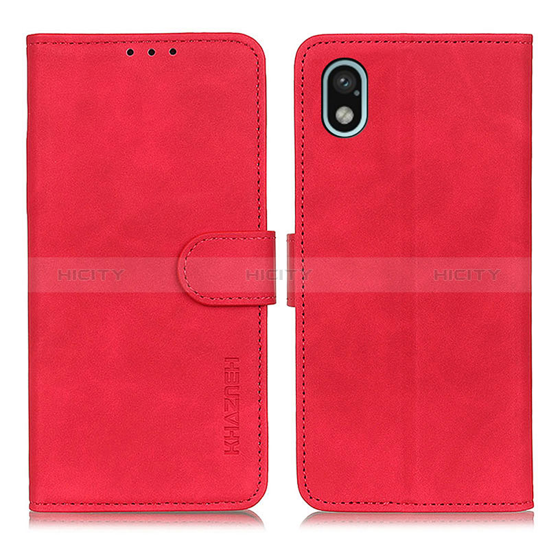 Coque Portefeuille Livre Cuir Etui Clapet K09Z pour Sony Xperia Ace III SO-53C Rouge Plus