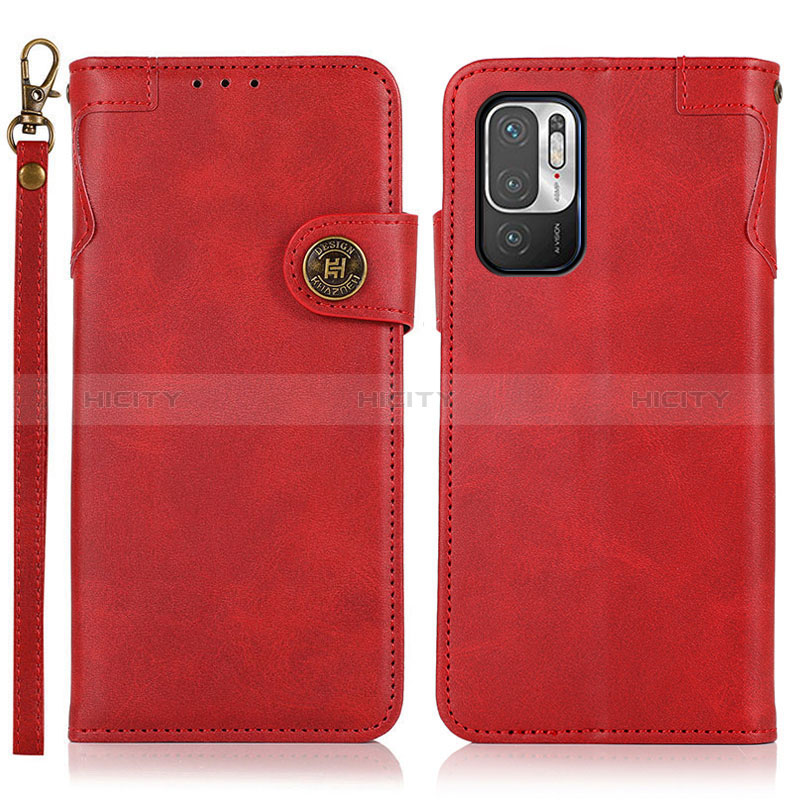 Coque Portefeuille Livre Cuir Etui Clapet K09Z pour Xiaomi POCO M3 Pro 5G Rouge Plus