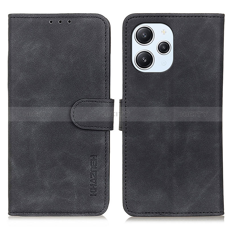 Coque Portefeuille Livre Cuir Etui Clapet K09Z pour Xiaomi Redmi 12 4G Noir Plus