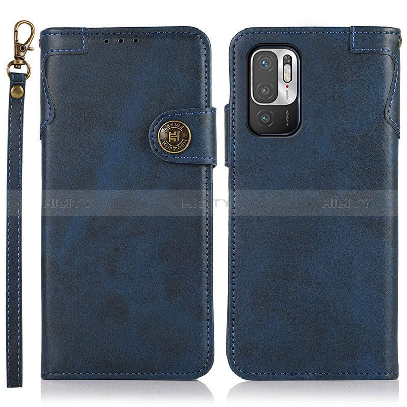 Coque Portefeuille Livre Cuir Etui Clapet K09Z pour Xiaomi Redmi Note 10T 5G Bleu Plus