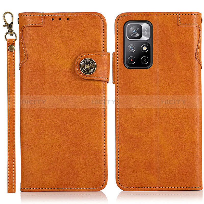 Coque Portefeuille Livre Cuir Etui Clapet K09Z pour Xiaomi Redmi Note 11 5G Marron Plus