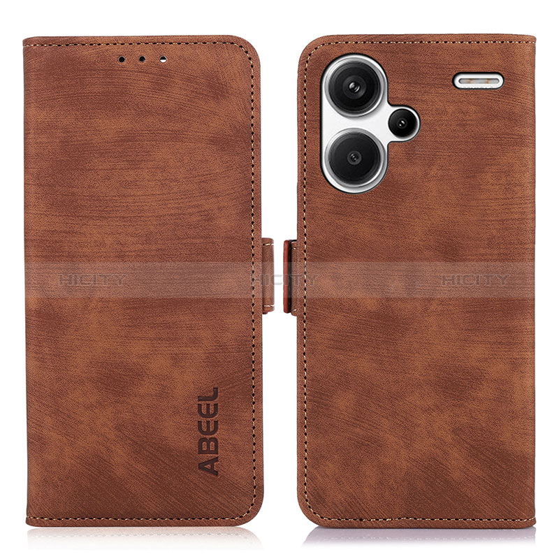 Coque Portefeuille Livre Cuir Etui Clapet K09Z pour Xiaomi Redmi Note 13 Pro+ Plus 5G Marron Plus